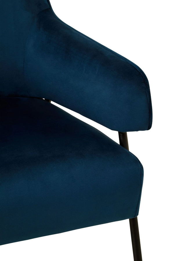 Henia Blue Velvet Chair - XShowhome Limited - Xshowhome