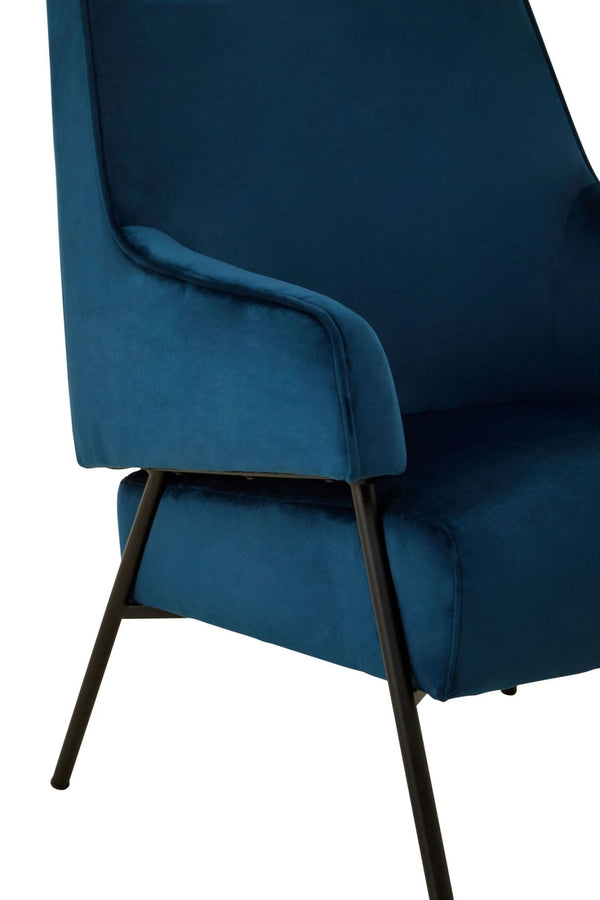 Henia Blue Velvet Chair - XShowhome Limited - Xshowhome