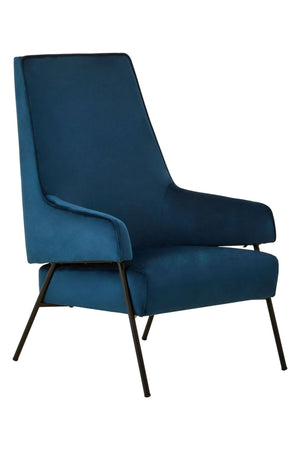Henia Blue Velvet Chair - XShowhome Limited - Xshowhome