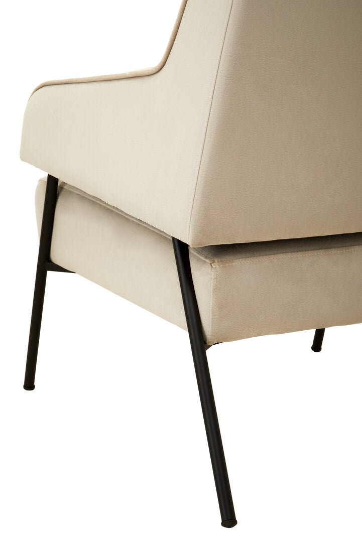 Henia Cream Velvet Chair - Canwell Interiors Limited - Xshowhome