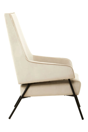 Henia Cream Velvet Chair - XShowhome Limited - Xshowhome