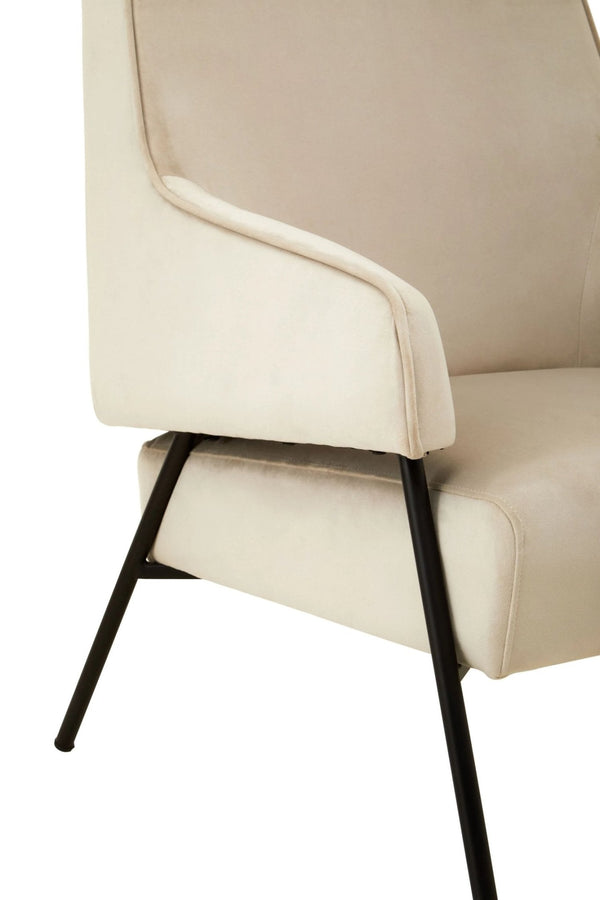 Henia Cream Velvet Chair - XShowhome Limited - Xshowhome