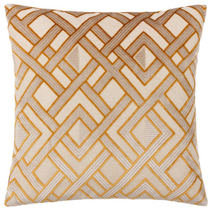 Henley 50x50 Feather Filled Cushion Gold - Canwell Interiors Limited - Riva