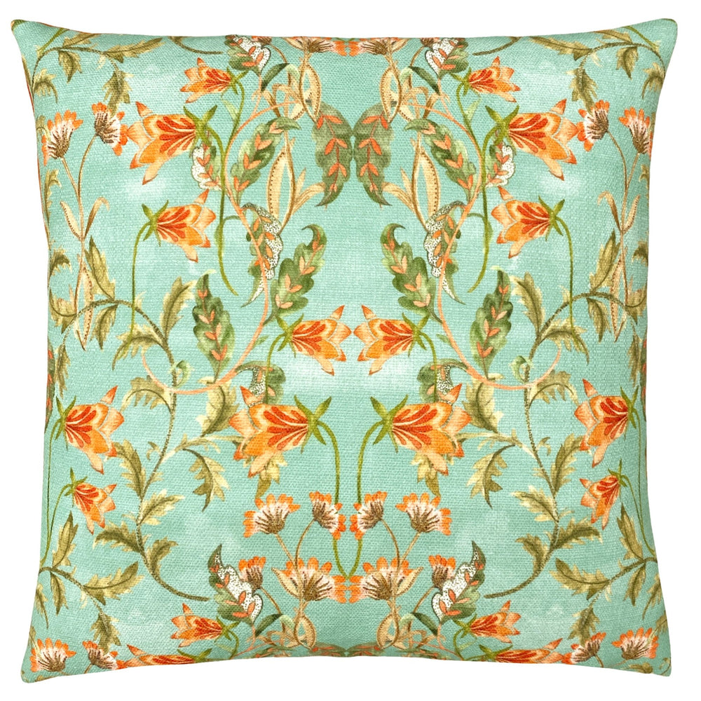 Heritage Bell Flowers 43x43 Feather Filled Cushion Larchmere - Canwell Interiors Limited - Riva