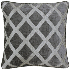 Hermes 45x45 Feather Filled Cushion Graphite - Canwell Interiors Limited - Riva