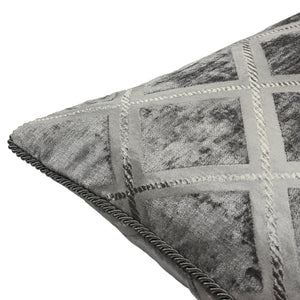 Hermes 45x45 Feather Filled Cushion Graphite - Canwell Interiors Limited - Riva