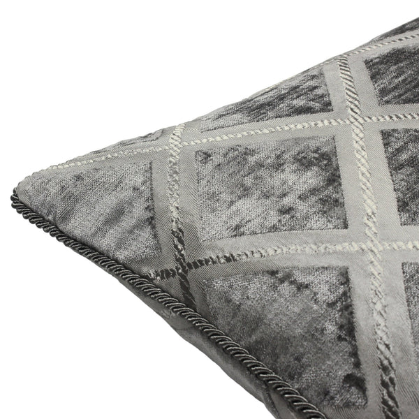 Hermes 45x45 Feather Filled Cushion Graphite - Canwell Interiors Limited - Riva