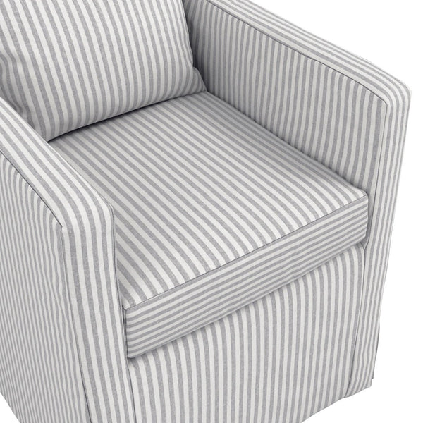 Hettie Grey Thin Stripe Dining Chair - Canwell Interiors Limited - Canwell