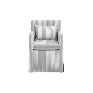 Hettie Grey Thin Stripe Dining Chair - Canwell Interiors Limited - Canwell