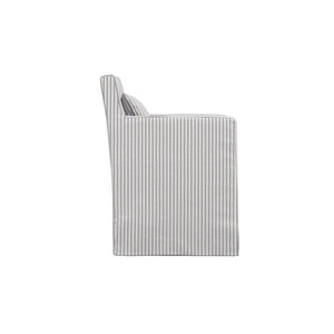 Hettie Grey Thin Stripe Dining Chair - Canwell Interiors Limited - Canwell