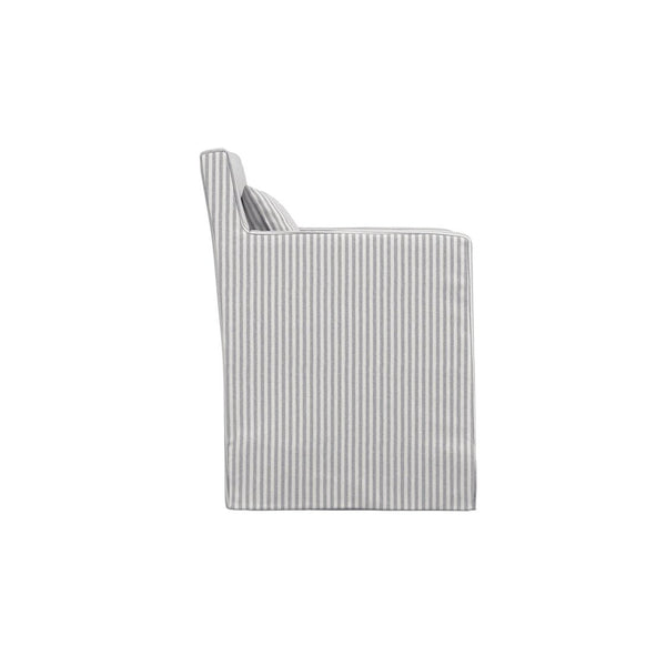 Hettie Grey Thin Stripe Dining Chair - Canwell Interiors Limited - Canwell