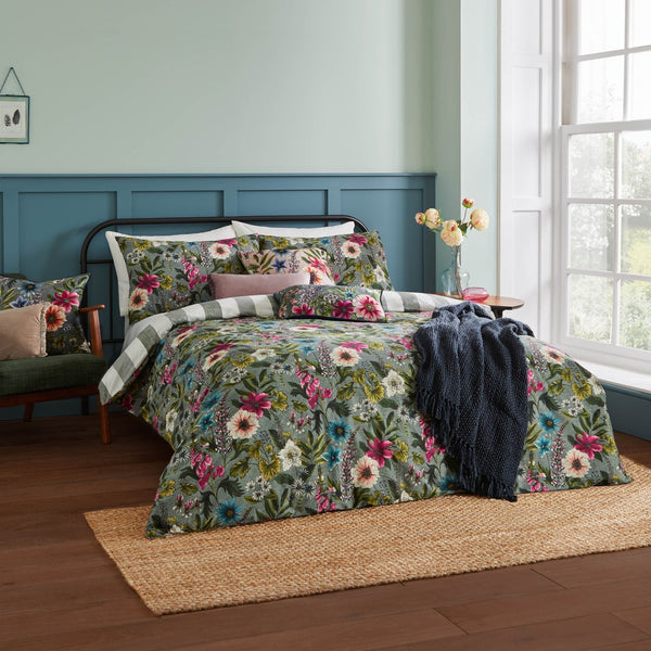 Hidcote Manor Double Duvet Set Petrol - Canwell Interiors Limited - Riva