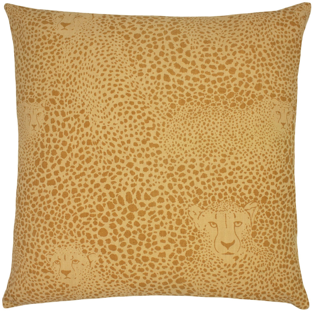 Hidden Cheetah 50x50 Feather Filled Cushion Honey - Canwell Interiors Limited - Riva