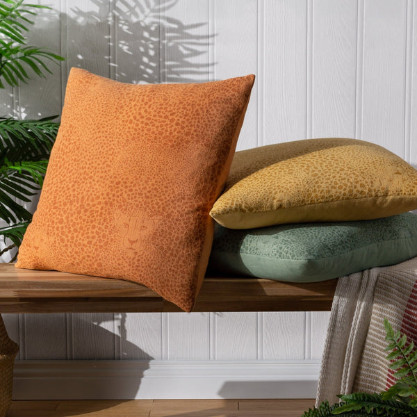 Hidden Cheetah 50x50 Feather Filled Cushion Honey - Canwell Interiors Limited - Riva