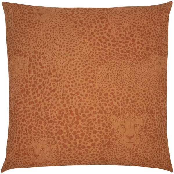 Hidden Cheetah 50x50 Feather Filled Cushion Terracotta - Canwell Interiors Limited - Riva