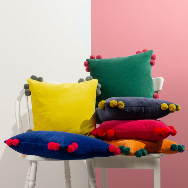 Hoola 45x45 Feather Filled Cushion Yellow & Grey - Canwell Interiors Limited - Riva