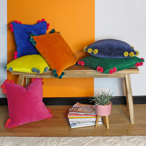 Hoola 45x45 Feather Filled Cushion Yellow & Grey - Canwell Interiors Limited - Riva