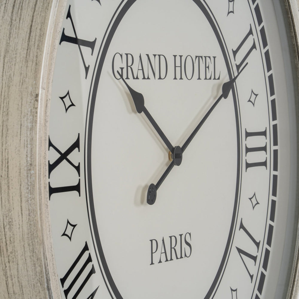 Hotel Paris Large Grey Clock With Glass - Canwell Interiors Limited - Hills