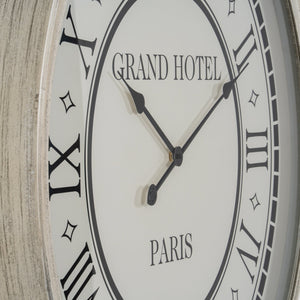 Hotel Paris Large Grey Clock With Glass - Canwell Interiors Limited - Hills
