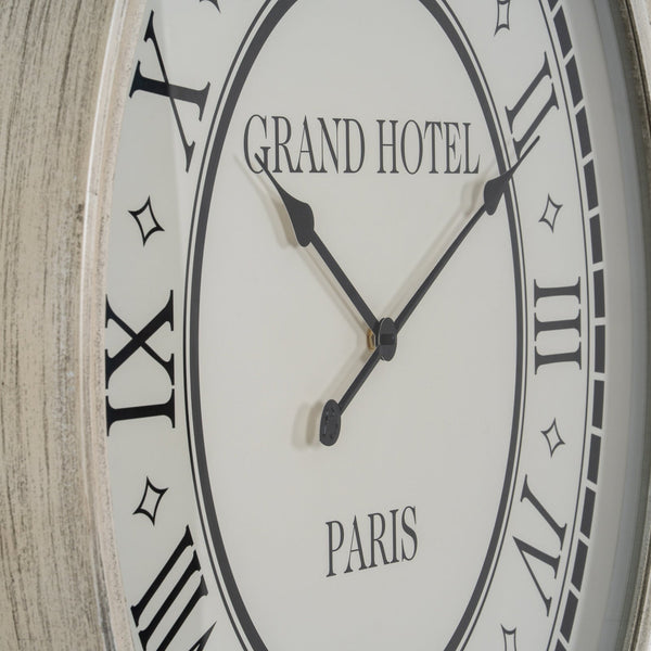 Hotel Paris Large Grey Clock With Glass - Canwell Interiors Limited - Hills