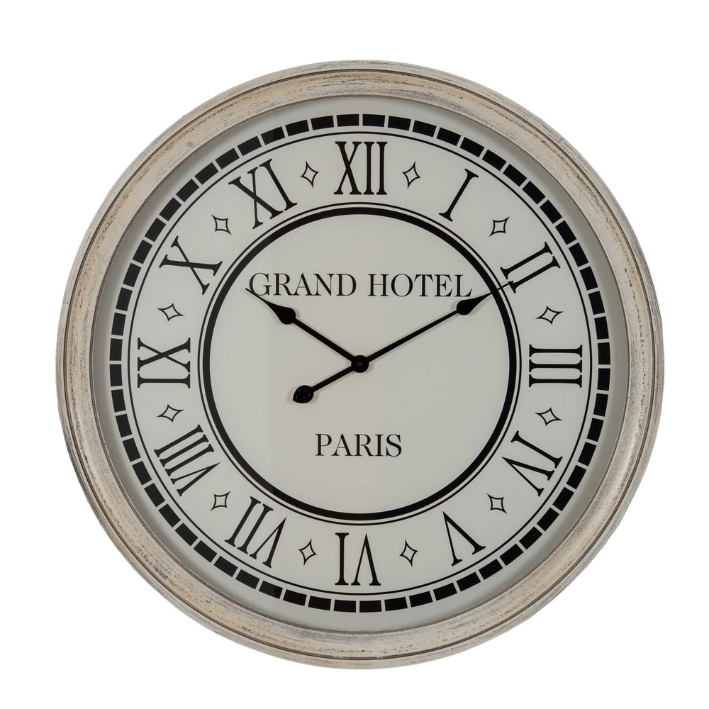 Hotel Paris Large Grey Clock With Glass - Canwell Interiors Limited - Hills