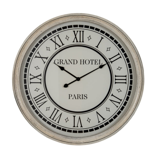 Hotel Paris Large Grey Clock With Glass - Canwell Interiors Limited - Hills
