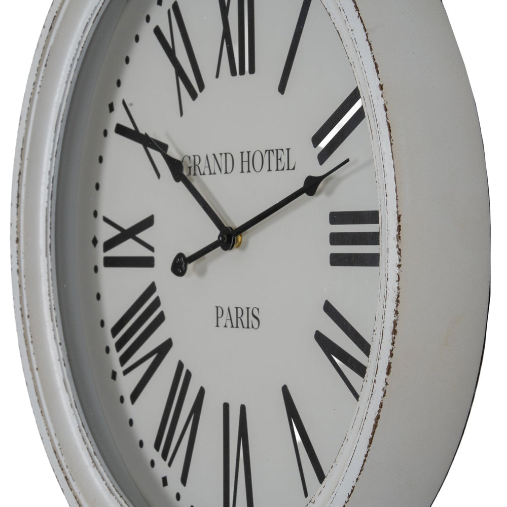 Hotel Paris White Clock With Glass - Canwell Interiors Limited - Hills