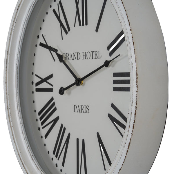 Hotel Paris White Clock With Glass - Canwell Interiors Limited - Hills