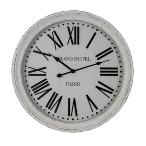 Hotel Paris White Clock With Glass - Canwell Interiors Limited - Hills