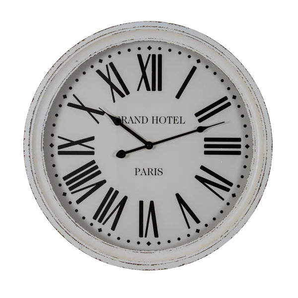 Hotel Paris White Clock With Glass - Canwell Interiors Limited - Hills