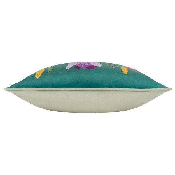 House of Bloom Celandine 43x43 Feather Filled Cushion Teal - Canwell Interiors Limited - Riva