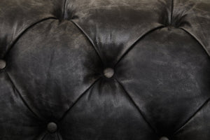 Hoxton Antique Black 3 Seat Chesterfield Leather Sofa - Canwell Interiors Limited - Xshowhome