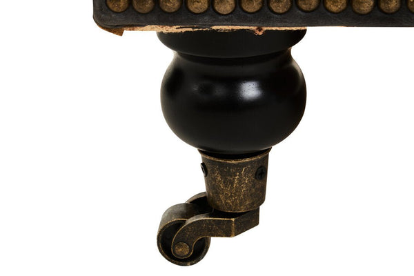 Hoxton Antique Black 3 Seat Chesterfield Leather Sofa - Canwell Interiors Limited - Xshowhome