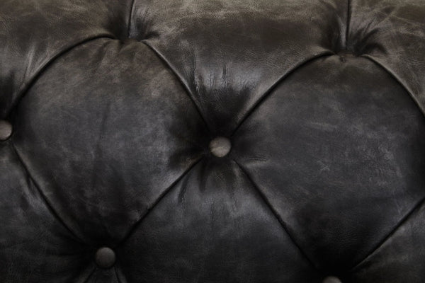 Hoxton Antique Black 3 Seat Chesterfield Leather Sofa - XShowhome Limited - Xshowhome