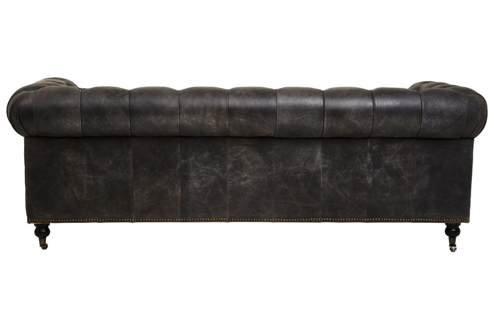Hoxton Antique Black 3 Seat Chesterfield Leather Sofa - XShowhome Limited - Xshowhome