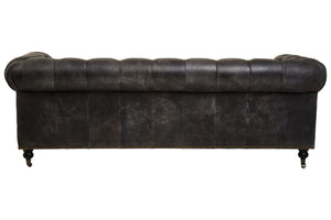Hoxton Antique Black 3 Seat Chesterfield Leather Sofa - XShowhome Limited - Xshowhome