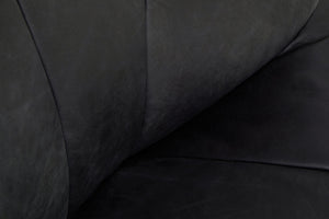 Hoxton Antique Black Leather Lounge Cocoon Chair - Canwell Interiors Limited - Xshowhome