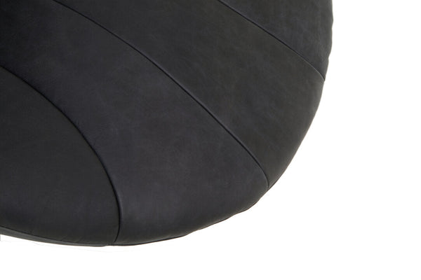 Hoxton Antique Black Leather Lounge Cocoon Chair - Canwell Interiors Limited - Xshowhome