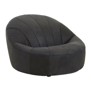 Hoxton Antique Black Leather Lounge Cocoon Chair - XShowhome Limited - Xshowhome