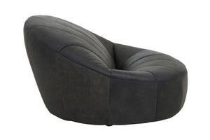 Hoxton Antique Black Leather Lounge Cocoon Chair - XShowhome Limited - Xshowhome