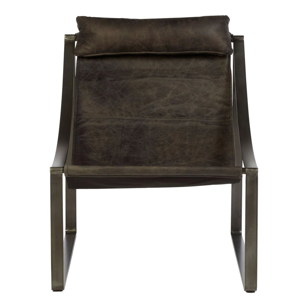 Hoxton Antique Black Leather Sling Chair - XShowhome Limited - Xshowhome