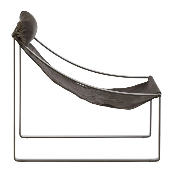 Hoxton Antique Black Leather Sling Chair - XShowhome Limited - Xshowhome
