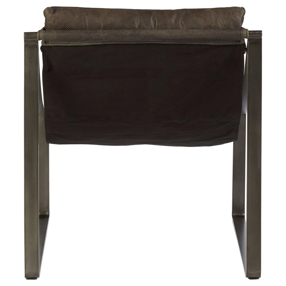 Hoxton Antique Black Leather Sling Chair - XShowhome Limited - Xshowhome