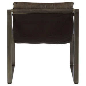 Hoxton Antique Black Leather Sling Chair - XShowhome Limited - Xshowhome