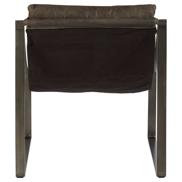 Hoxton Antique Black Leather Sling Chair - XShowhome Limited - Xshowhome