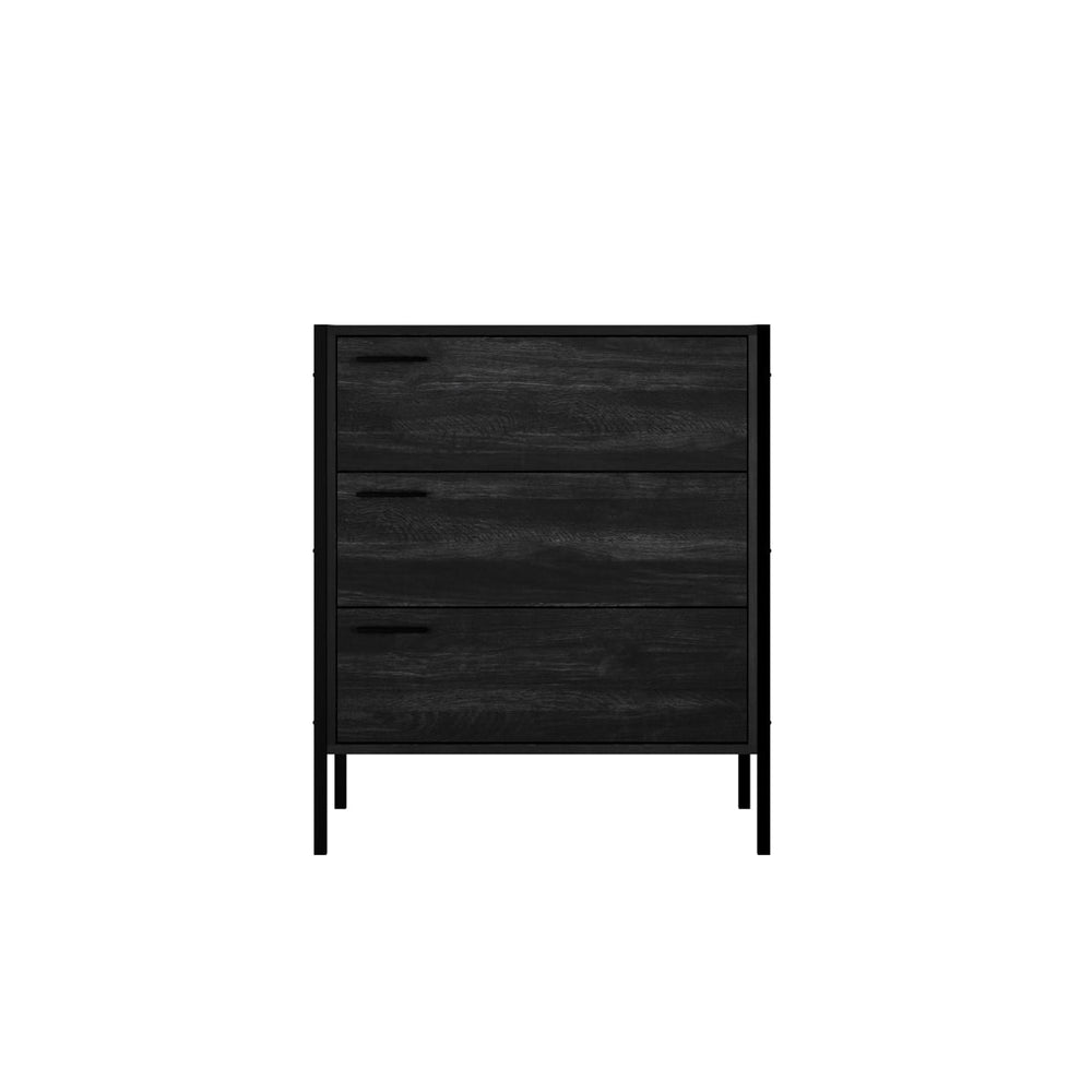 Hoxton Black 3 Drawer Chest - Canwell Interiors Limited - Canwell