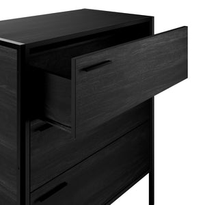 Hoxton Black 3 Drawer Chest - Canwell Interiors Limited - Canwell