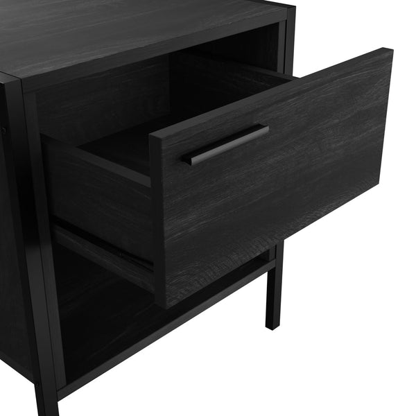 Hoxton Black Bedside Cabinet - Canwell Interiors Limited - Canwell