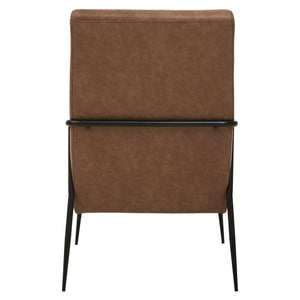 Hoxton Brown Leather Lounge Chair With Reclined Profile - Canwell Interiors Limited - Xshowhome