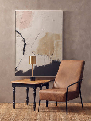 Hoxton Brown Leather Lounge Chair With Reclined Profile - Canwell Interiors Limited - Xshowhome